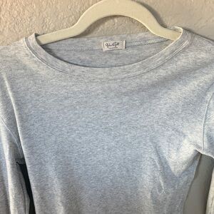 John Galt Gray Crewneck Top